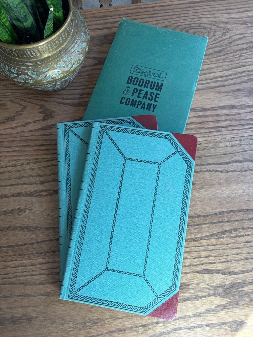 Vintage Standard Blank Record Books By Boorum & Pease Co. 150 Pages Account Book